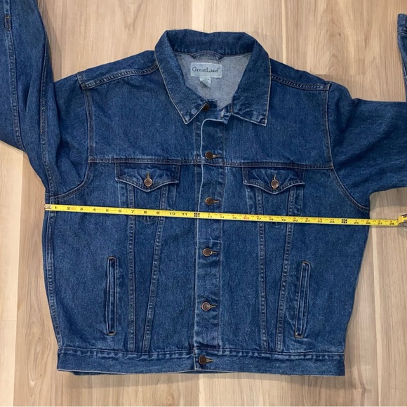 Vintage 90s GreatLand Trucker Jean Jacket. Size XL - Picture 4 of 11